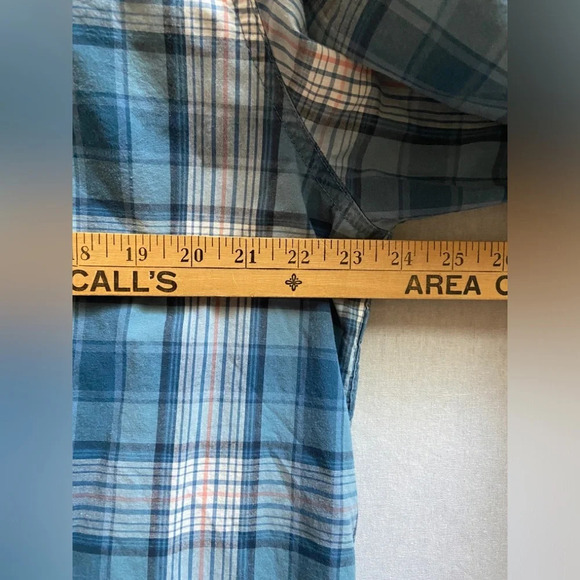 Carhartt blue white plaid shirt Sz 16/18 Sz L - Picture 7 of 7